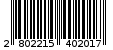 Γραμμωτός κωδικός 2802215402017