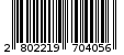 Γραμμωτός κωδικός 2802219704056