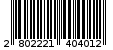 Γραμμωτός κωδικός 2802221404012