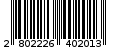 Γραμμωτός κωδικός 2802226402013