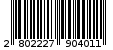 Γραμμωτός κωδικός 2802227904011