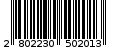 Γραμμωτός κωδικός 2802230502013