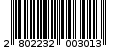 Γραμμωτός κωδικός 2802232003013