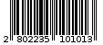 Γραμμωτός κωδικός 2802235101013