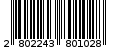Γραμμωτός κωδικός 2802243801028