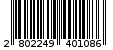 Γραμμωτός κωδικός 2802249401086