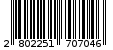 Γραμμωτός κωδικός 2802251707046