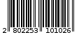 Γραμμωτός κωδικός 2802253101026
