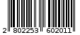 Γραμμωτός κωδικός 2802253602011