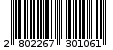 Γραμμωτός κωδικός 2802267301061