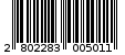 Γραμμωτός κωδικός 2802283005011
