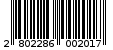 Γραμμωτός κωδικός 2802286002017