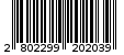 Γραμμωτός κωδικός 2802299202039