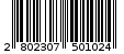 Γραμμωτός κωδικός 2802307501024