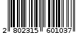 Γραμμωτός κωδικός 2802315601037