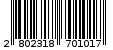Γραμμωτός κωδικός 2802318701017