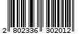Γραμμωτός κωδικός 2802336302012