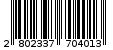 Γραμμωτός κωδικός 2802337704013