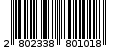 Γραμμωτός κωδικός 2802338801018