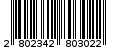 Γραμμωτός κωδικός 2802342803022