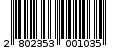 Γραμμωτός κωδικός 2802353001035