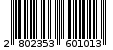 Γραμμωτός κωδικός 2802353601013