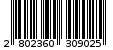 Γραμμωτός κωδικός 2802360309025