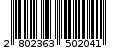 Γραμμωτός κωδικός 2802363502041