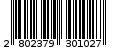 Γραμμωτός κωδικός 2802379301027