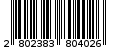 Γραμμωτός κωδικός 2802383804026