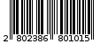 Γραμμωτός κωδικός 2802386801015