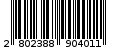 Γραμμωτός κωδικός 2802388904011