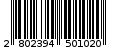 Γραμμωτός κωδικός 2802394501020