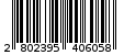 Γραμμωτός κωδικός 2802395406058