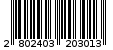 Γραμμωτός κωδικός 2802403203013