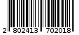Γραμμωτός κωδικός 2802413702018