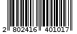 Γραμμωτός κωδικός 2802416401017