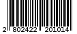 Γραμμωτός κωδικός 2802422201014