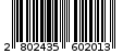 Γραμμωτός κωδικός 2802435602013