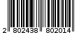 Γραμμωτός κωδικός 2802438802014