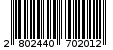 Γραμμωτός κωδικός 2802440702012