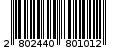 Γραμμωτός κωδικός 2802440801012