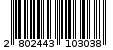 Γραμμωτός κωδικός 2802443103038