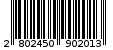Γραμμωτός κωδικός 2802450902013