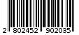 Γραμμωτός κωδικός 2802452902035