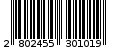 Γραμμωτός κωδικός 2802455301019