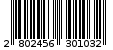 Γραμμωτός κωδικός 2802456301032