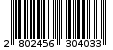Γραμμωτός κωδικός 2802456304033