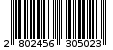 Γραμμωτός κωδικός 2802456305023