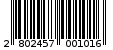 Γραμμωτός κωδικός 2802457001016